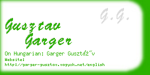 gusztav garger business card